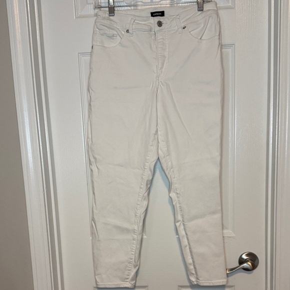 Banana Republic White Cropped Skinny Jeans - Picture 1 of 1